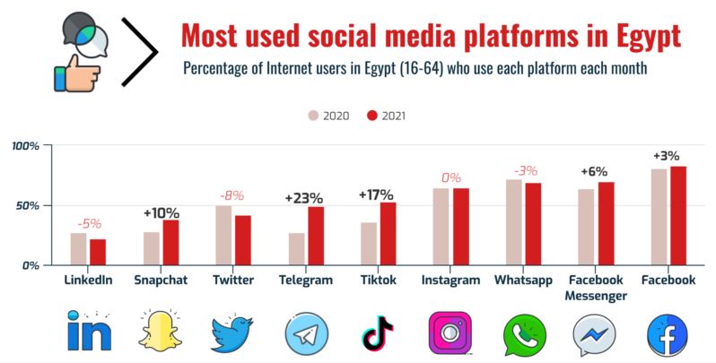 the 2022 social media users in past years