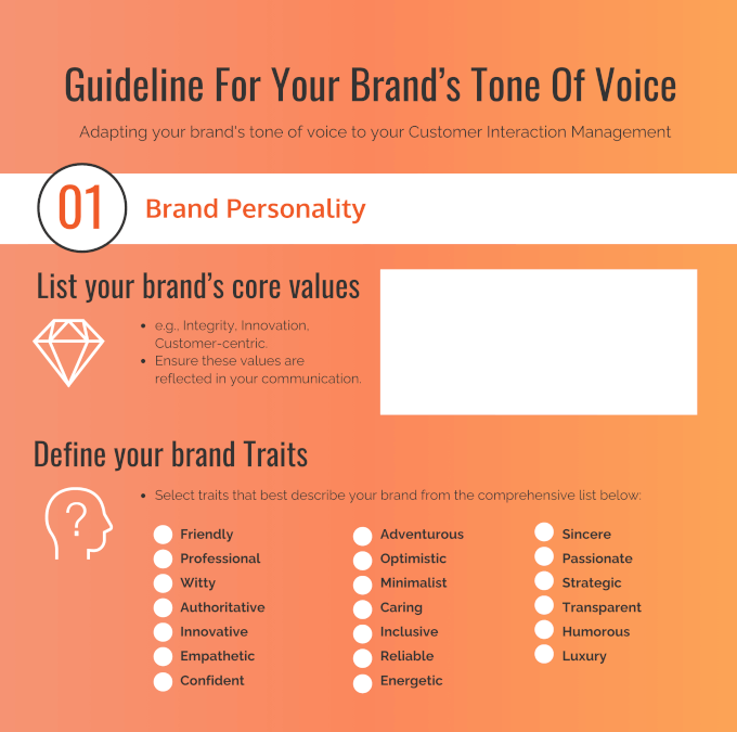 Download and personalize the Tone of voice guideline