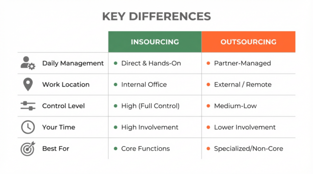 Insourcing vs outsourcing